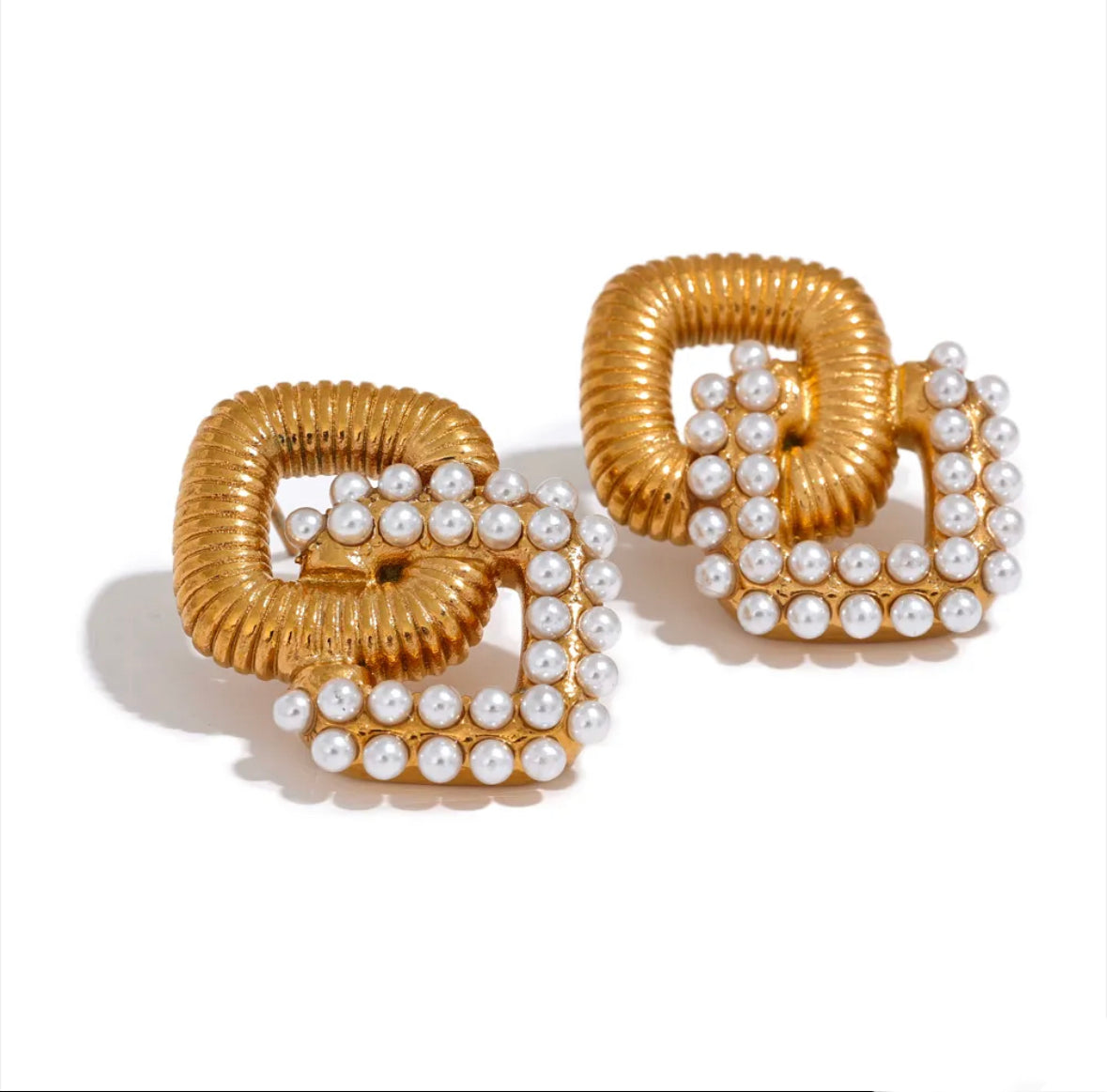 Vintage square elegant earring
