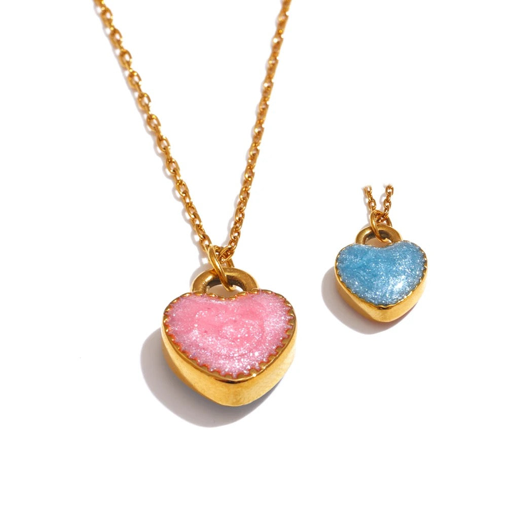 Enamel Heart Love Necklace