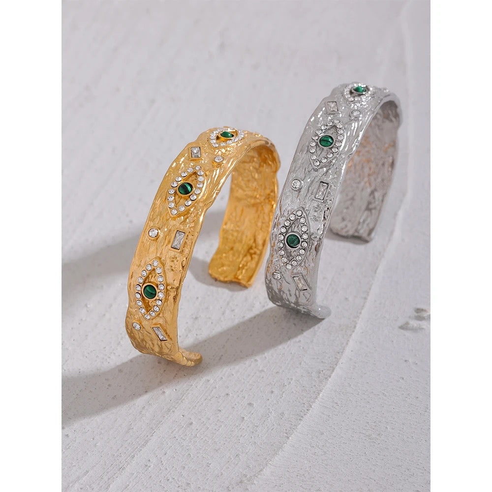 Evil eye cuff bracelet