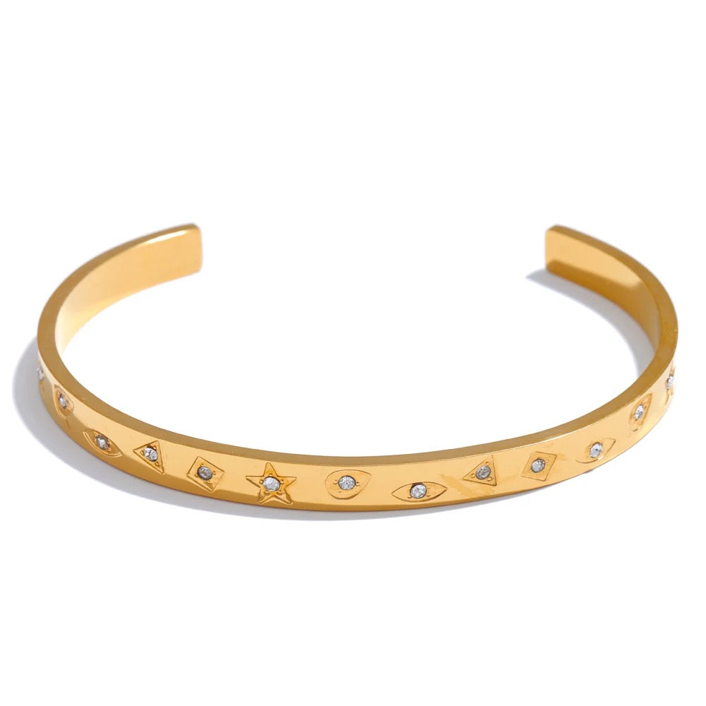 Evil Eyes Cuff Bracelet