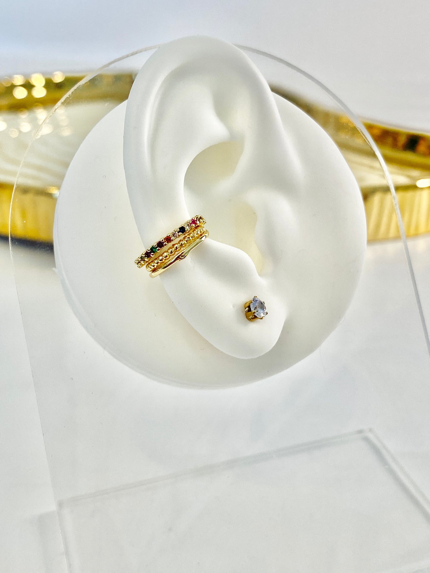 Colorful cuff earrings