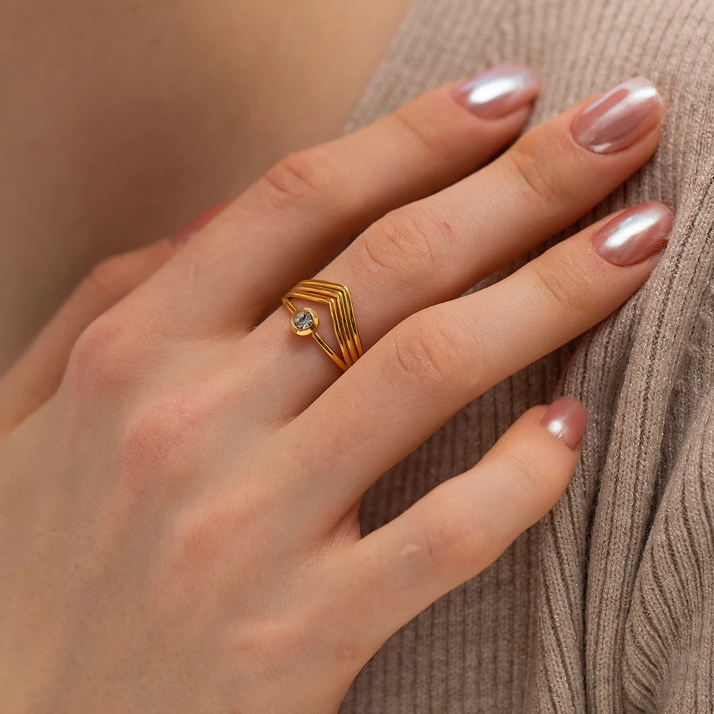 V adjustable ring