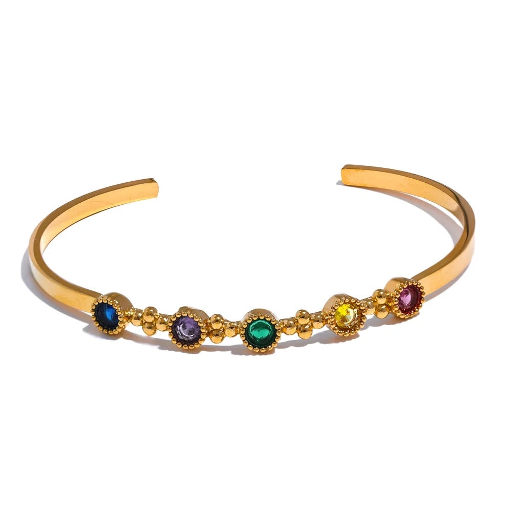 Colorful elegant cuff bracelet