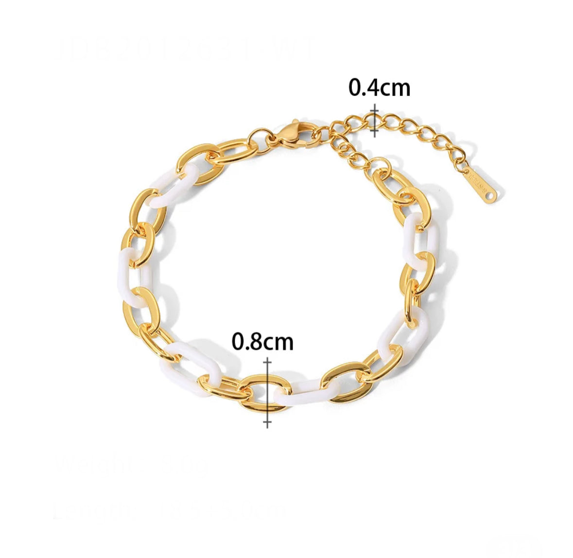 White chain bracelet
