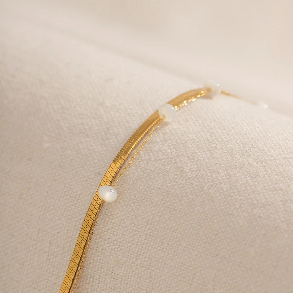 Double layer snake bracelet