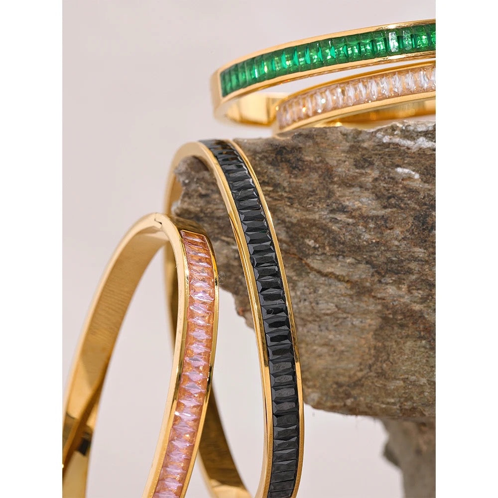 Delicate cubic zirconia bangle