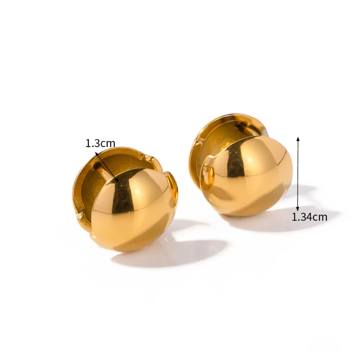 Gold huggie hoop earrings