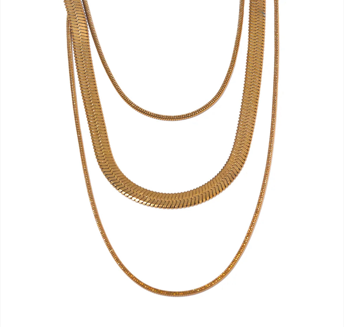 Snake chain stacking necklace