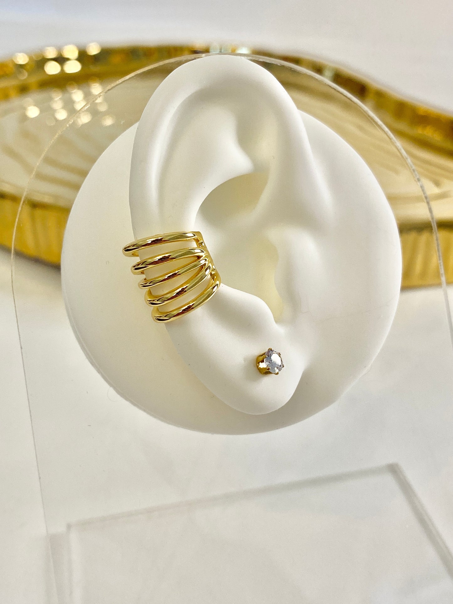 5 layer cuff earring