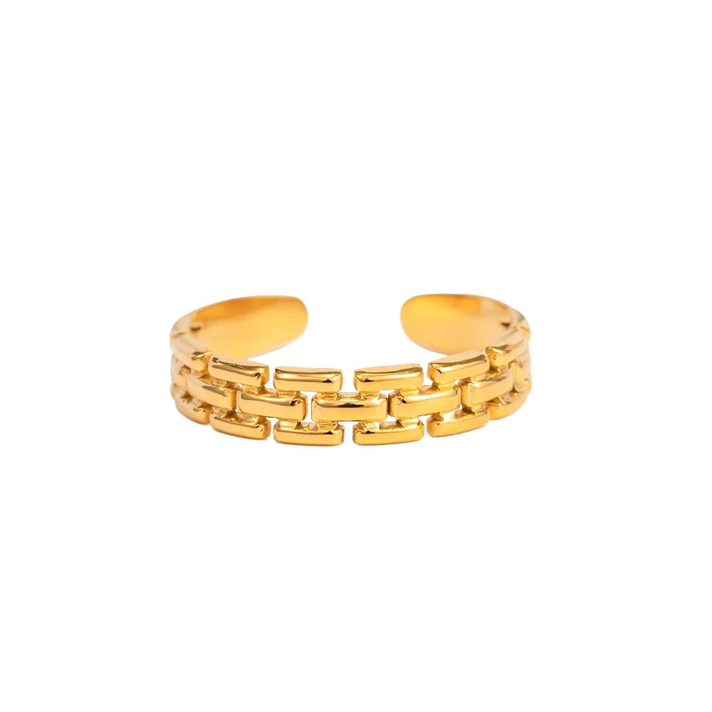 Braided adjustable ring