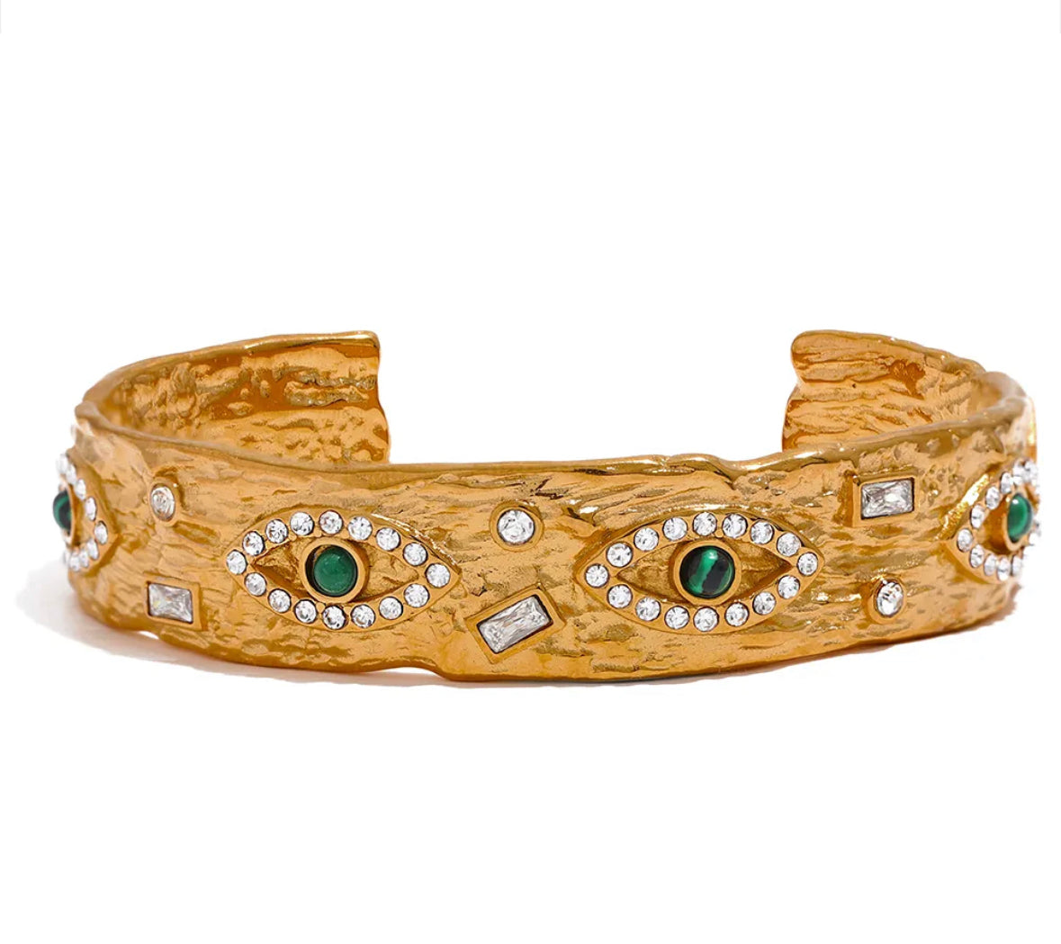 Evil eye cuff bracelet