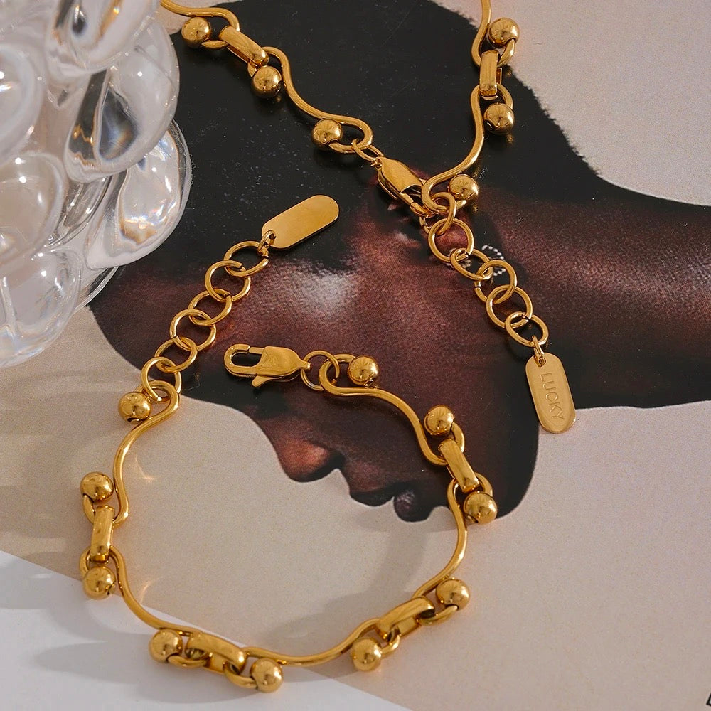 Bead chain bracelet