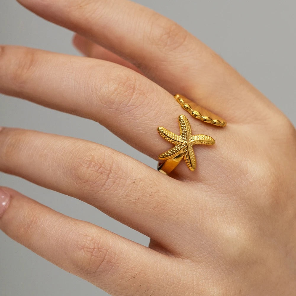 Starfish adjustable ring