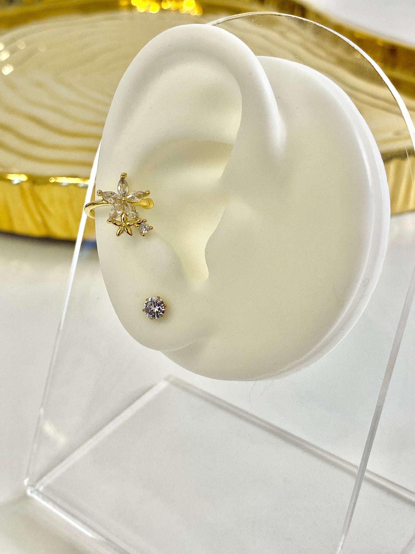 Flower cuff earring
