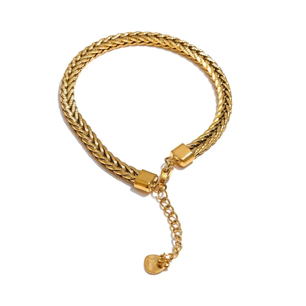 Gold Plated Stainless Steel Chain Bracelet
