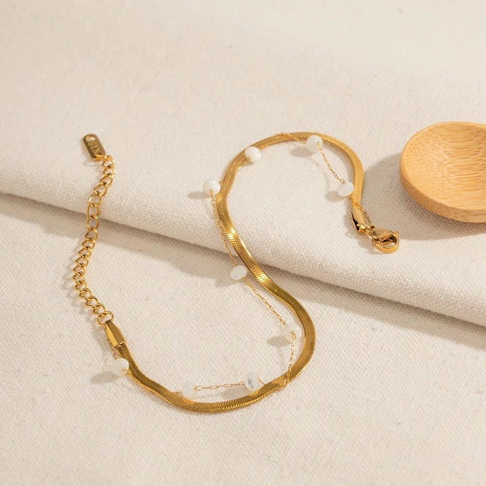 Double layer snake bracelet