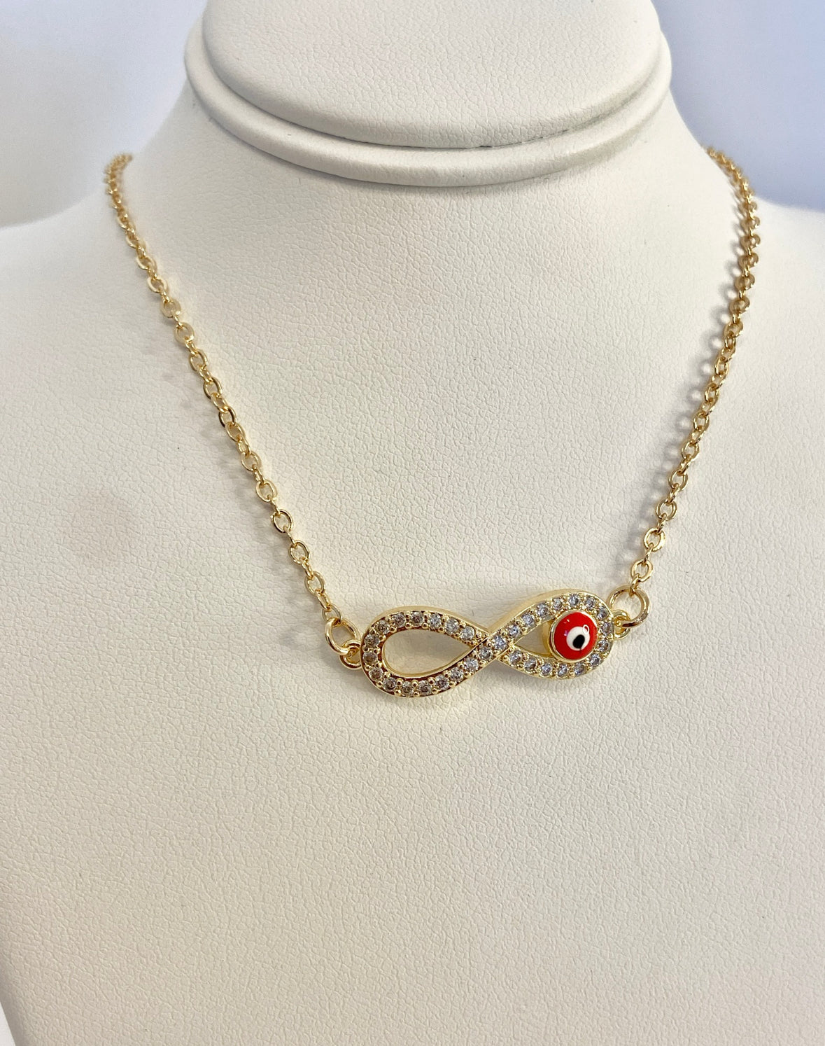 Infinity red necklace