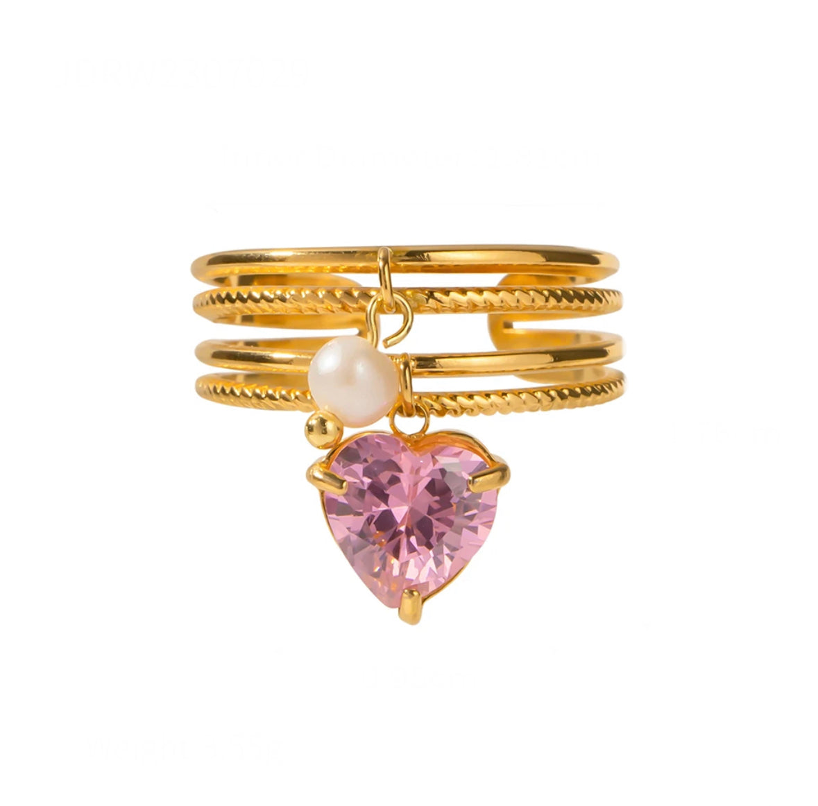 Charm adjustable ring