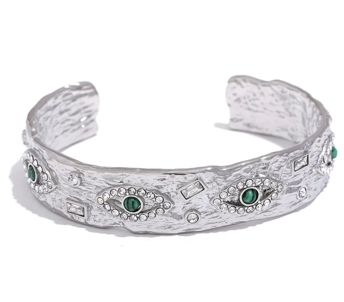 Evil eye cuff bracelet