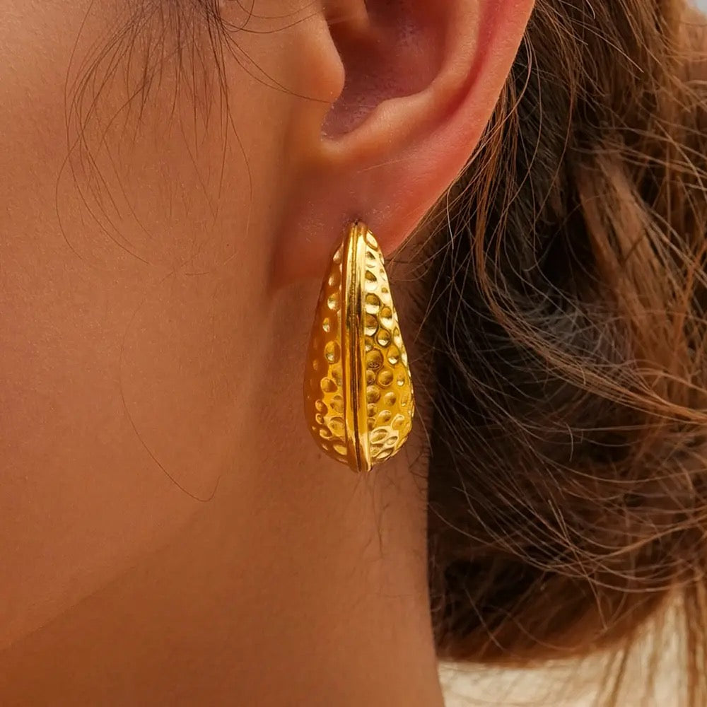Big gold hoop earrings