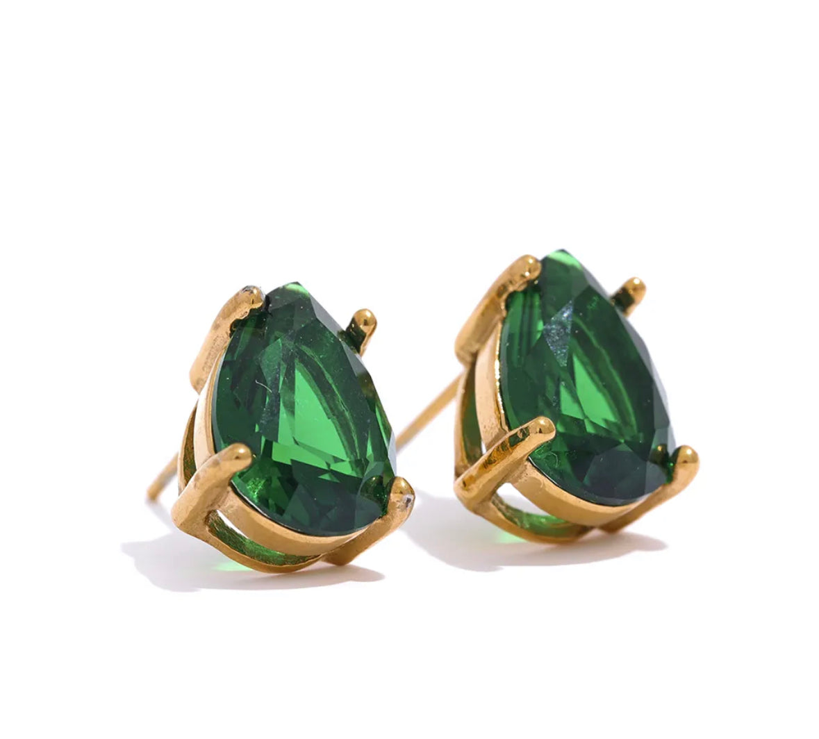 Water drop stud earrings