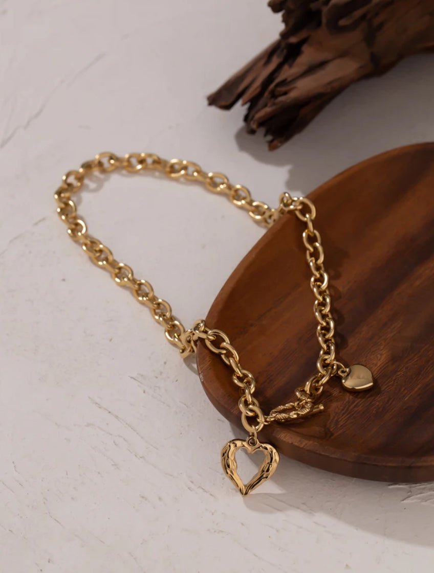Hearts chunky necklace