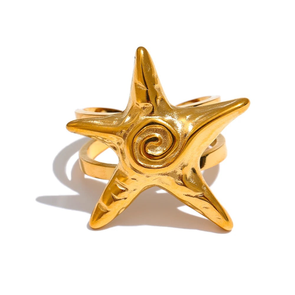 Starfish adjustable ring