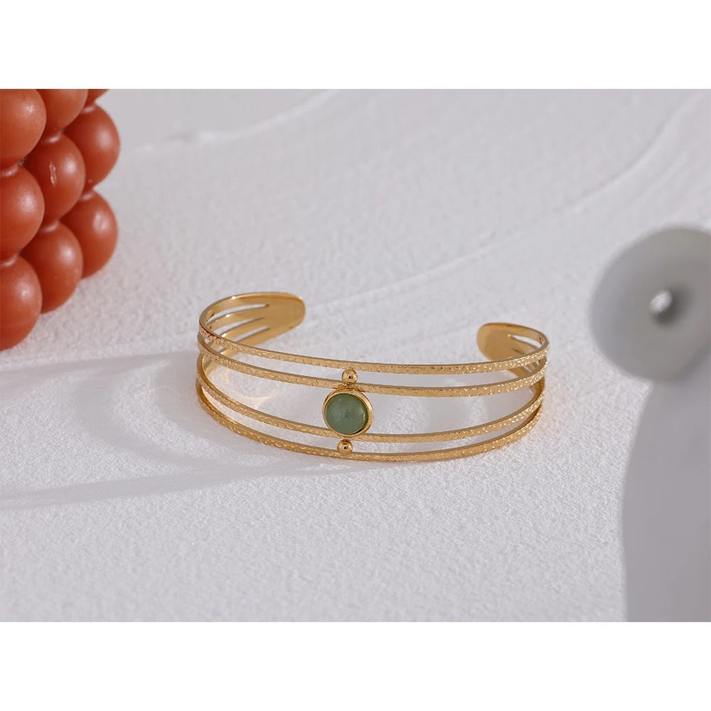 Gemstone cuff bracelet