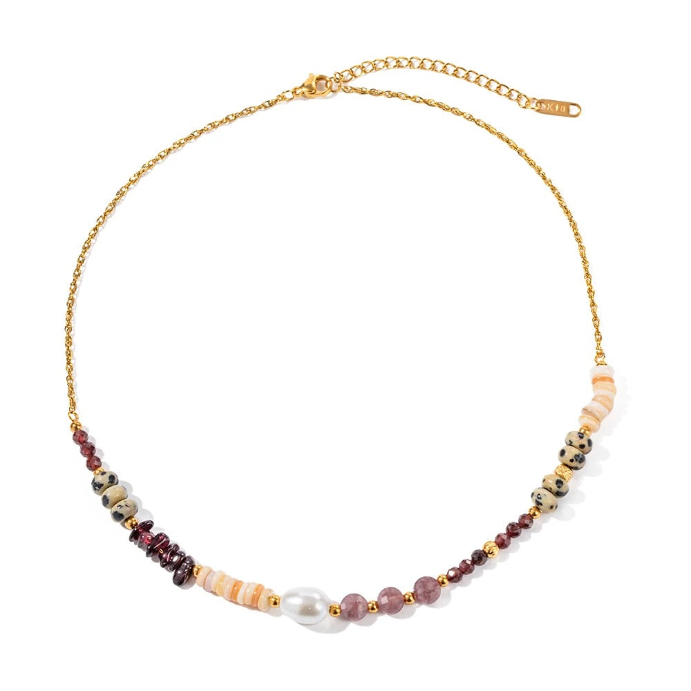 Cristal gemstone pedant necklace