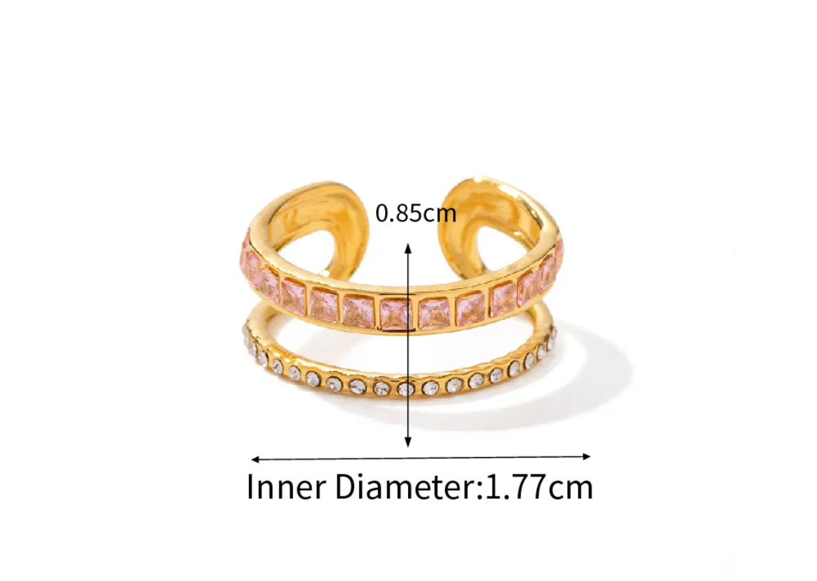 Double layer adjustable ring