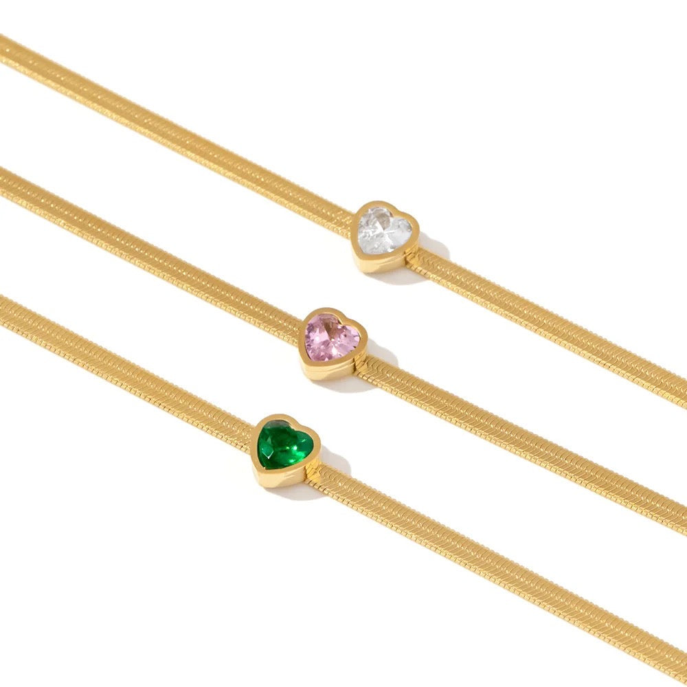 Heart snake bracelet