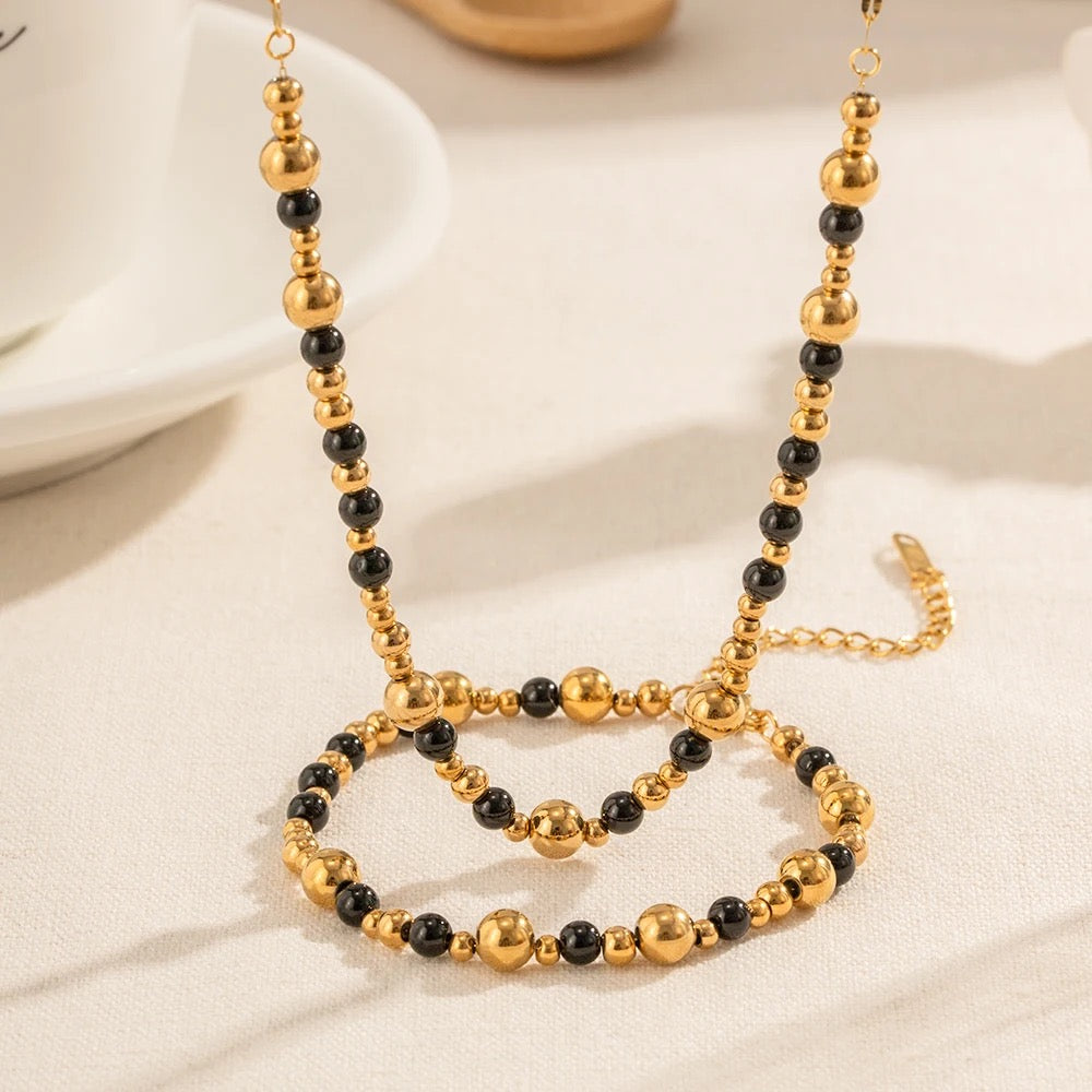 Black gemstone bracelet