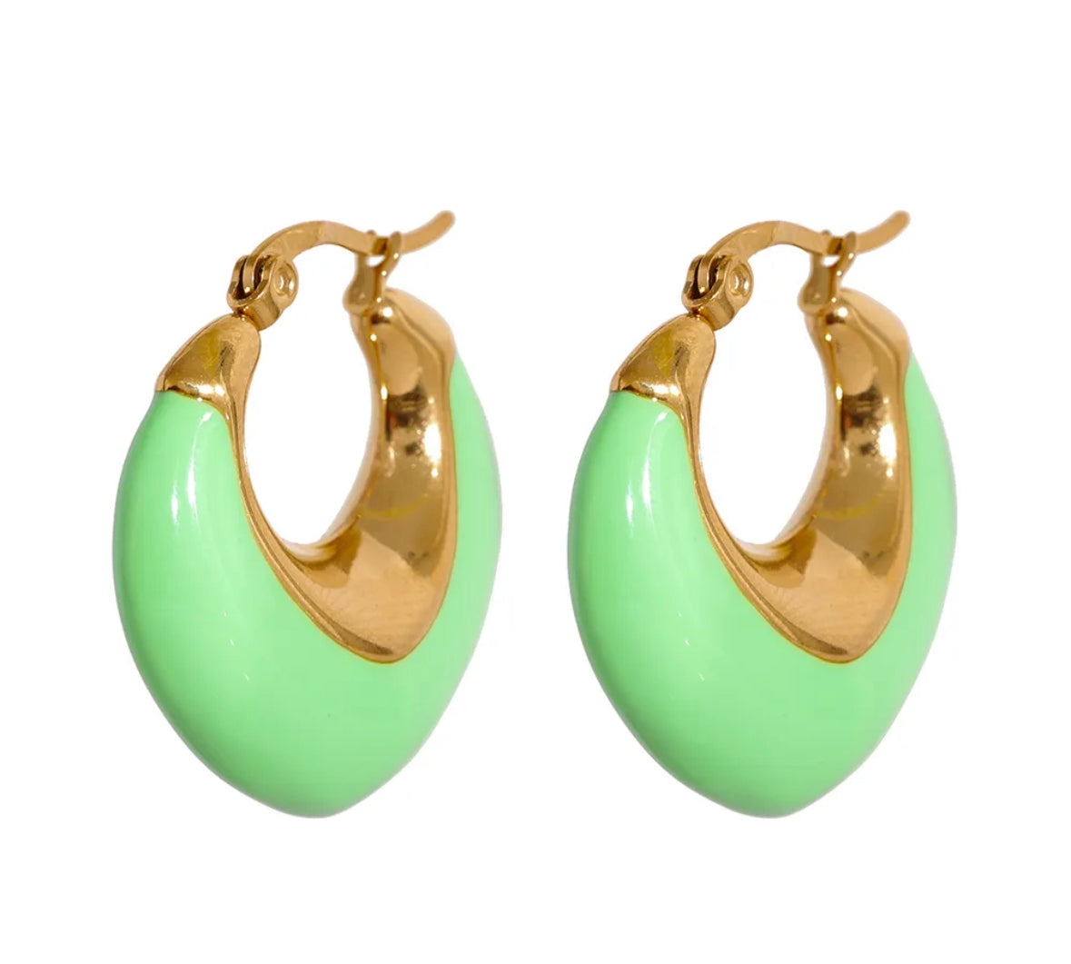 Geometric summer hoop earrings