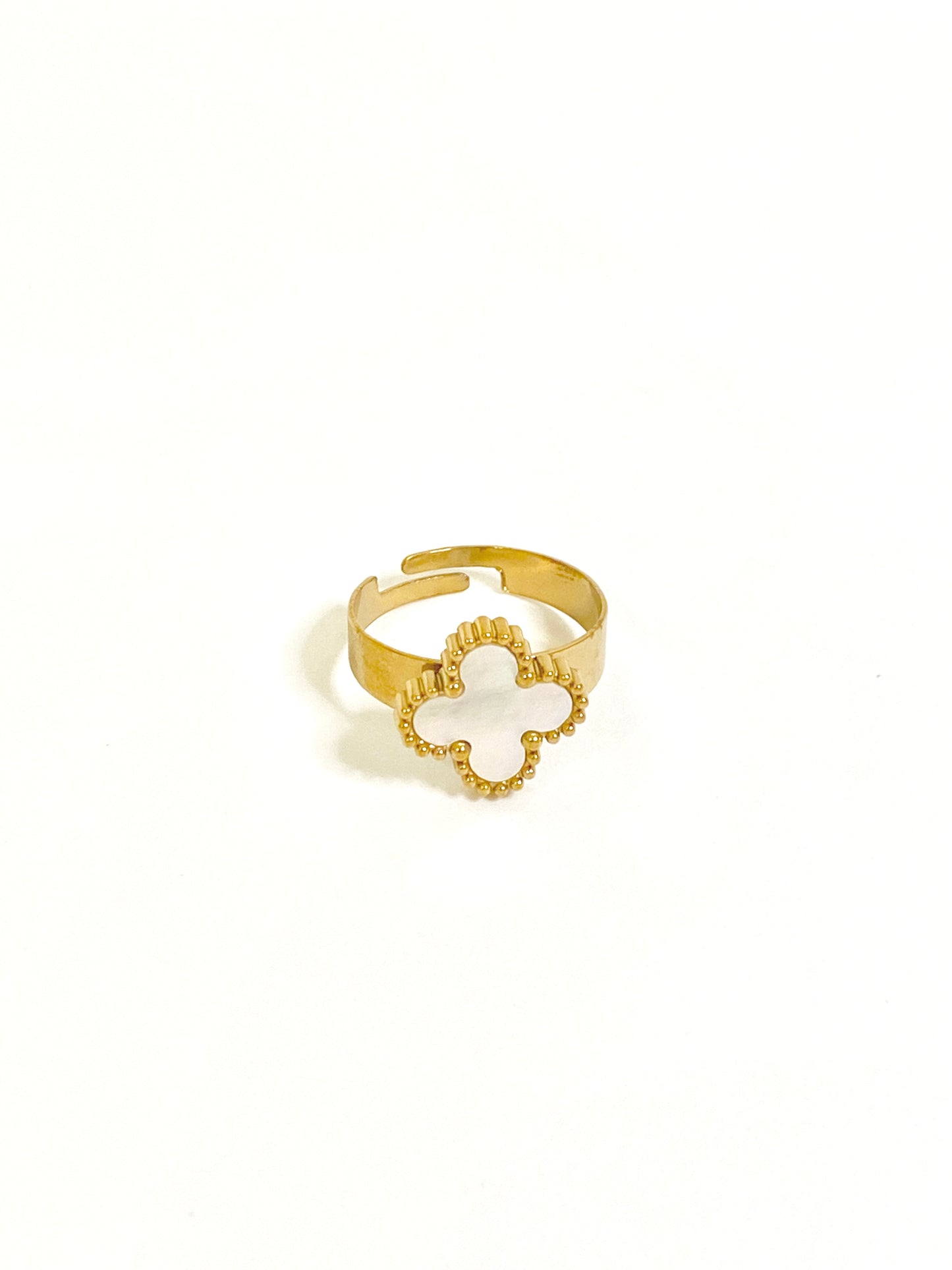 White clover adjustable ring