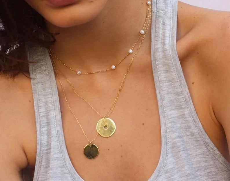 White pearl necklace