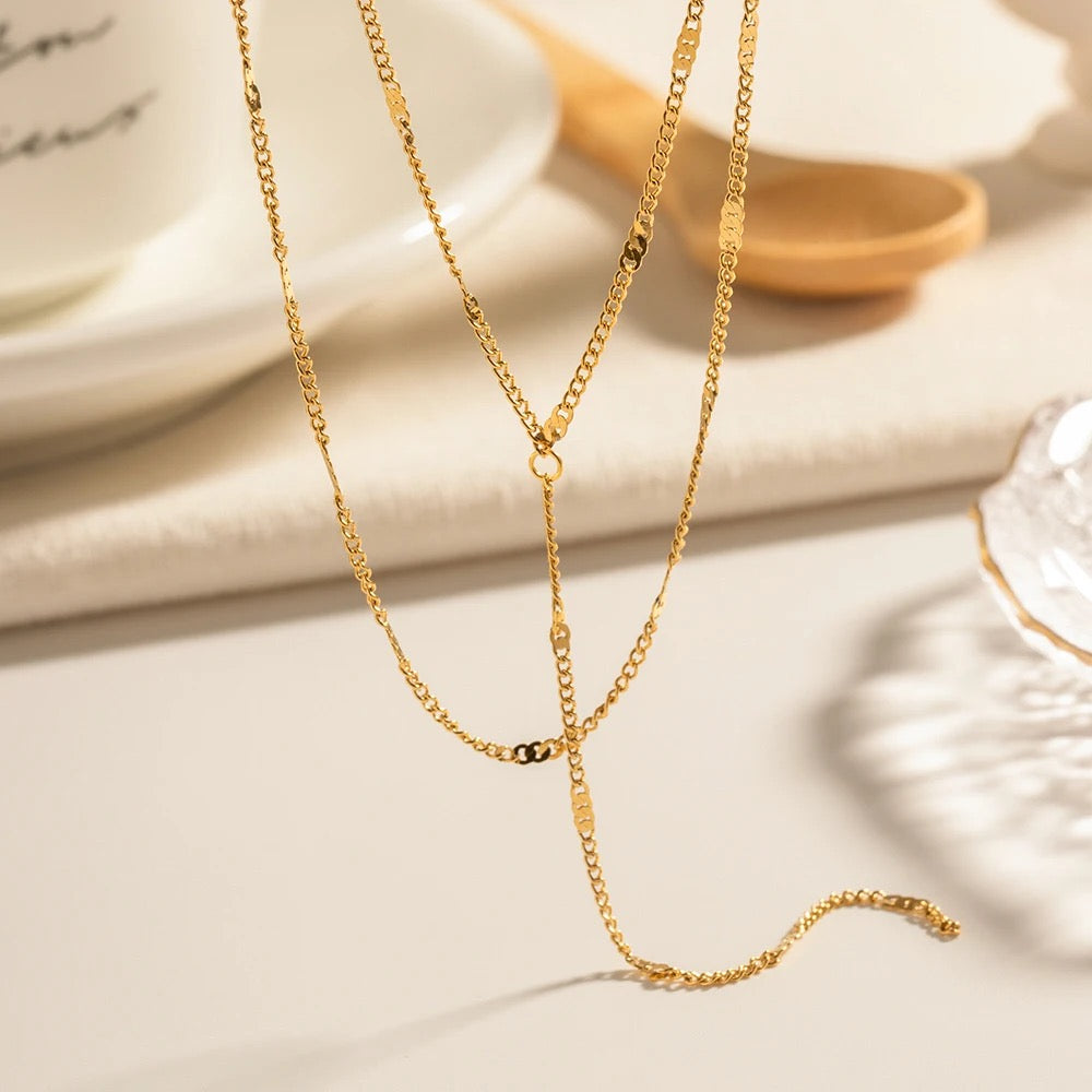 Y Double layer necklace