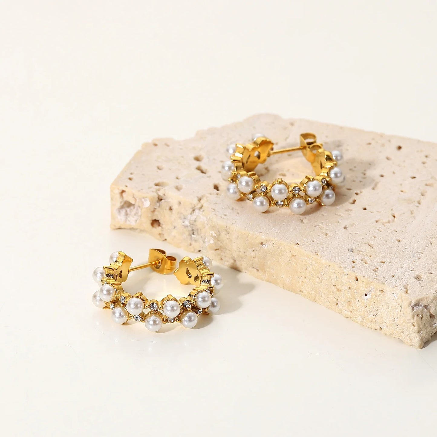 Two layer hoop earrings