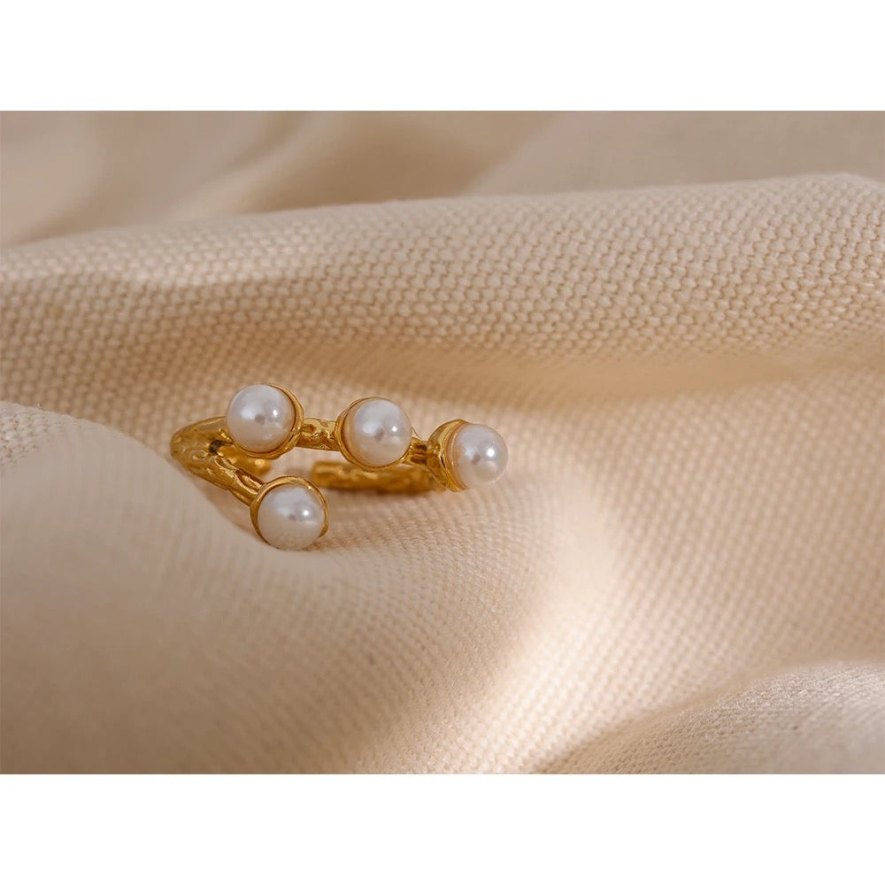Exquisite pearl adjustable ring