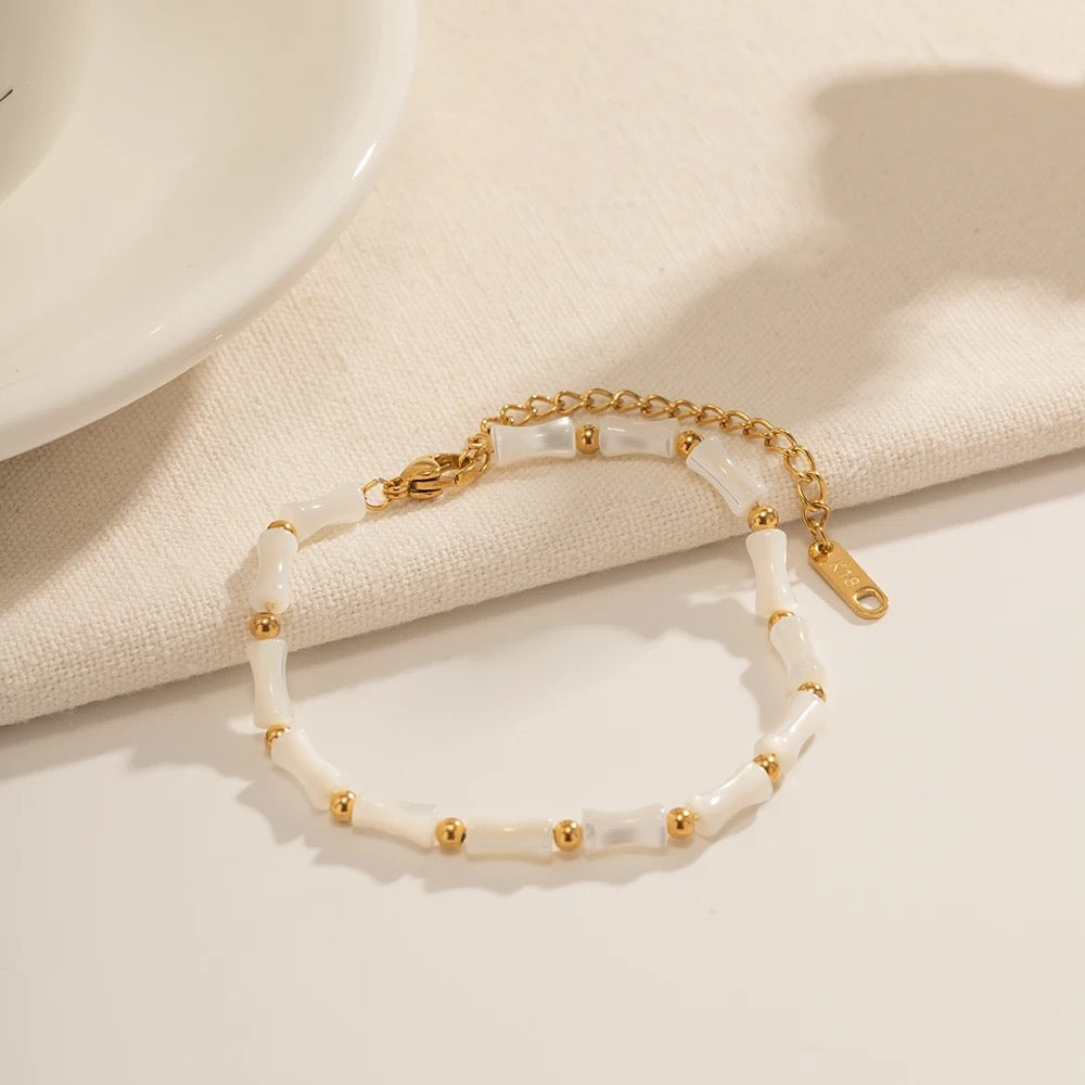 Shell bamboo bracelet