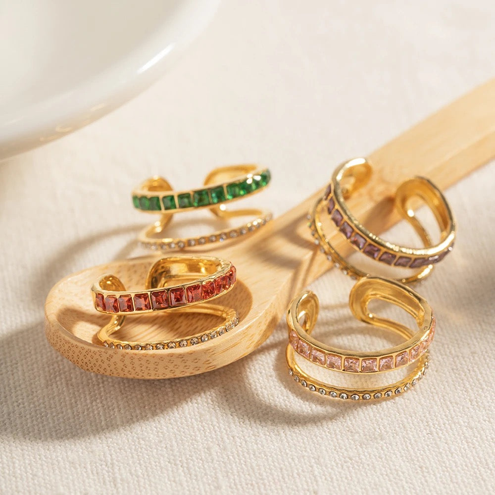 Double layer adjustable ring