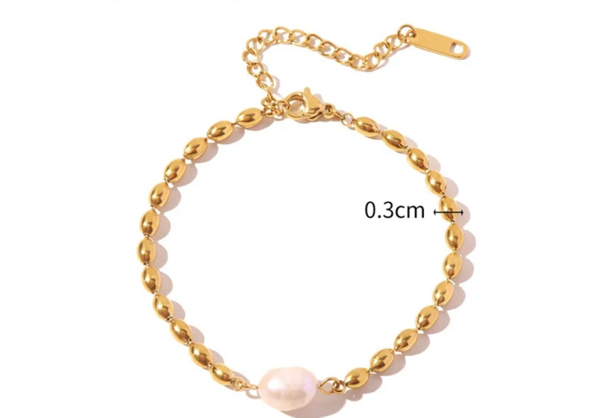 Bead pearl bracelet