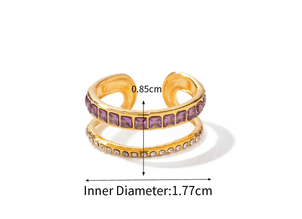 Double layer adjustable ring