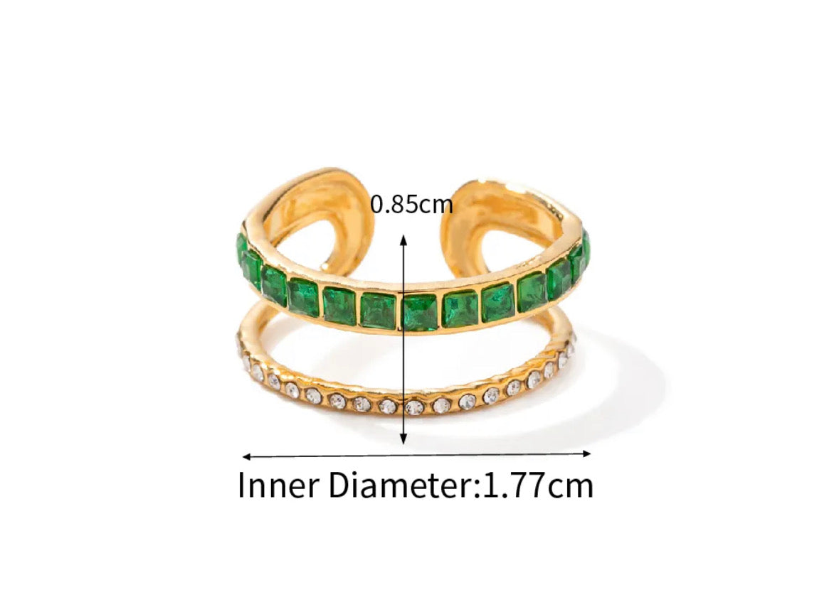 Double layer adjustable ring