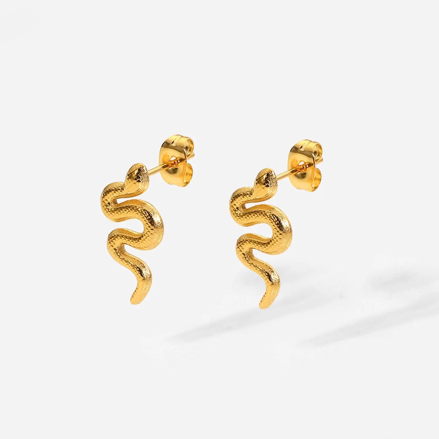 Twist snake stud earrings