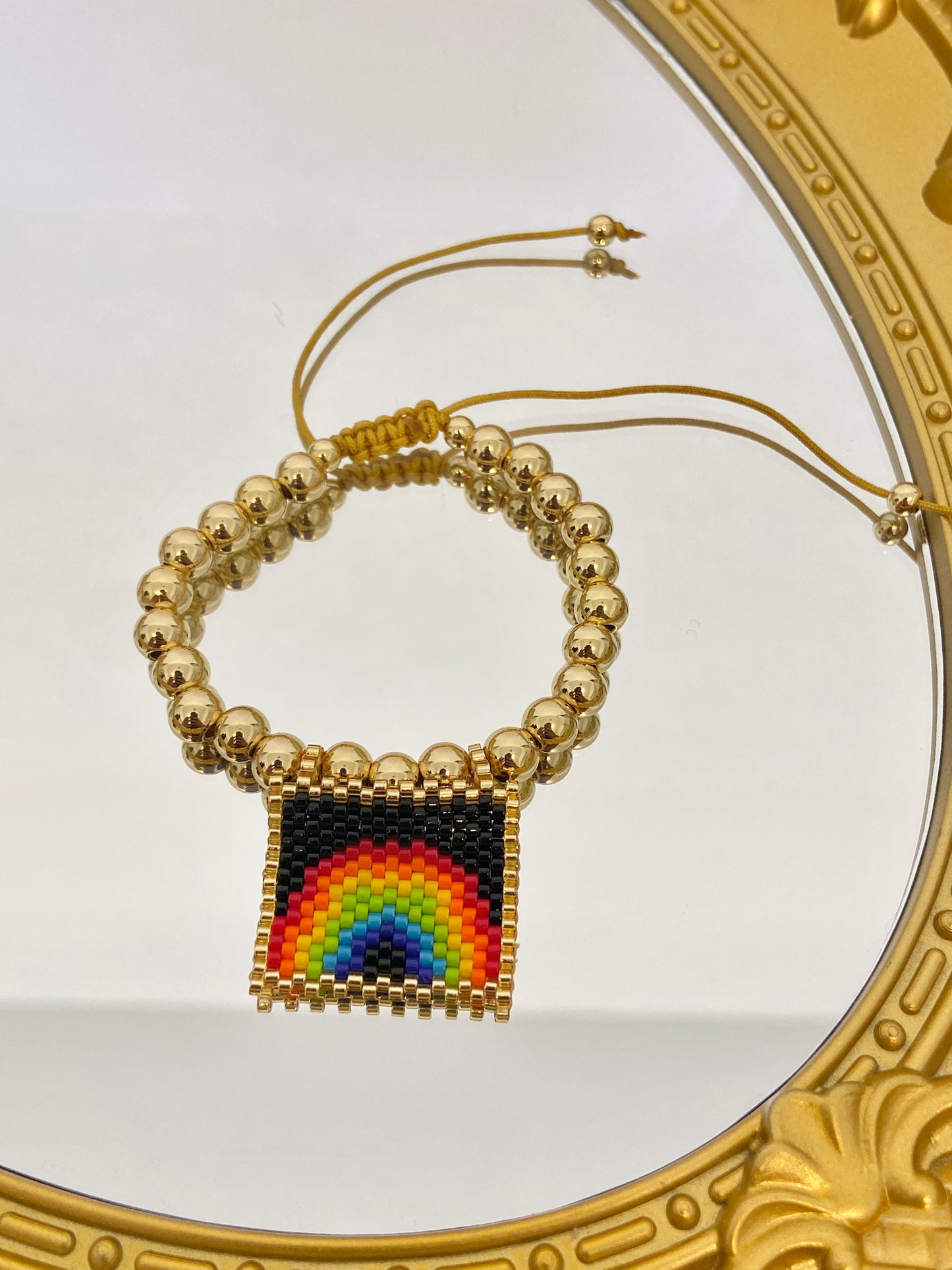 Rainbow bead bracelet