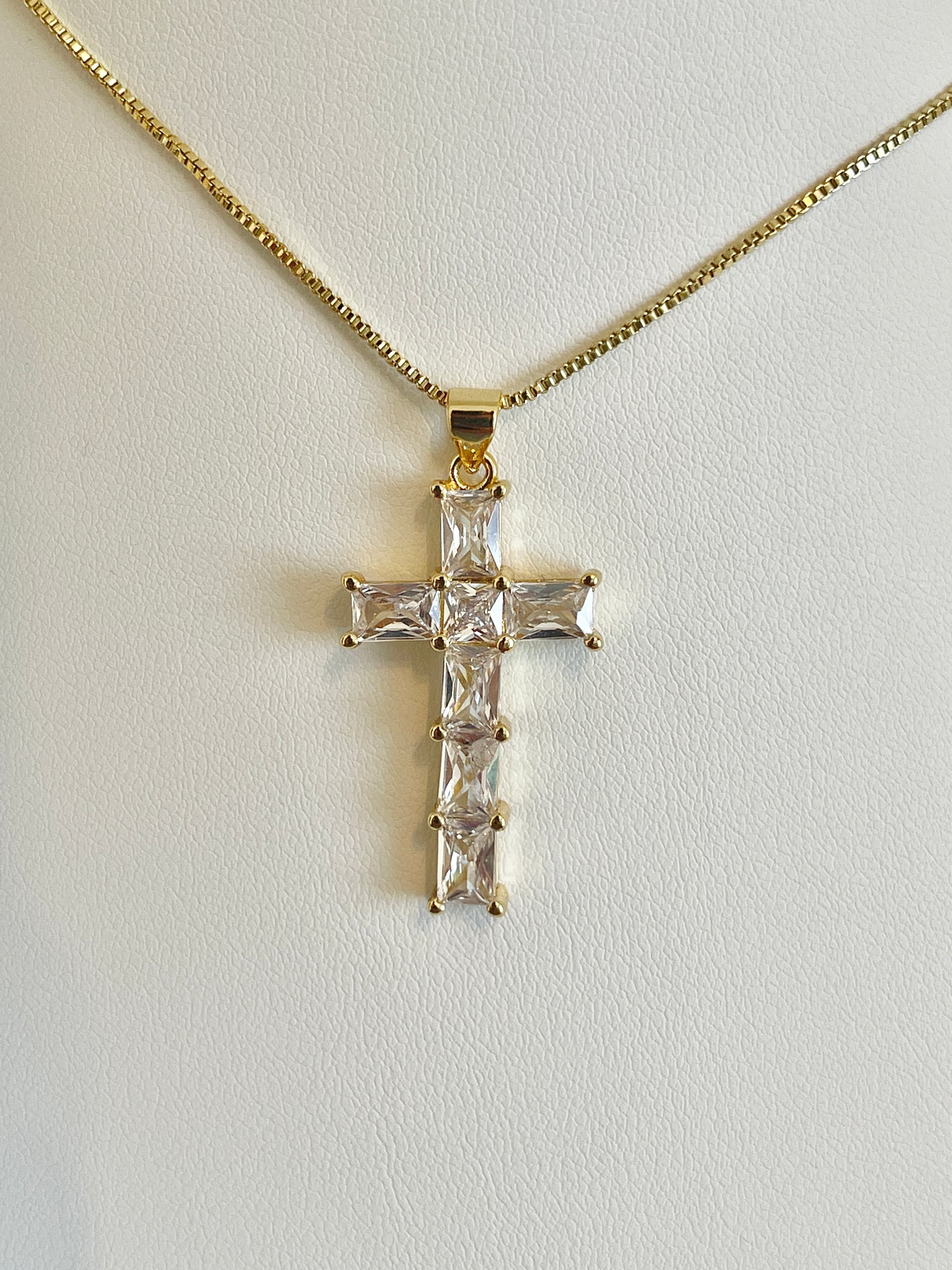 Crystal cross necklace