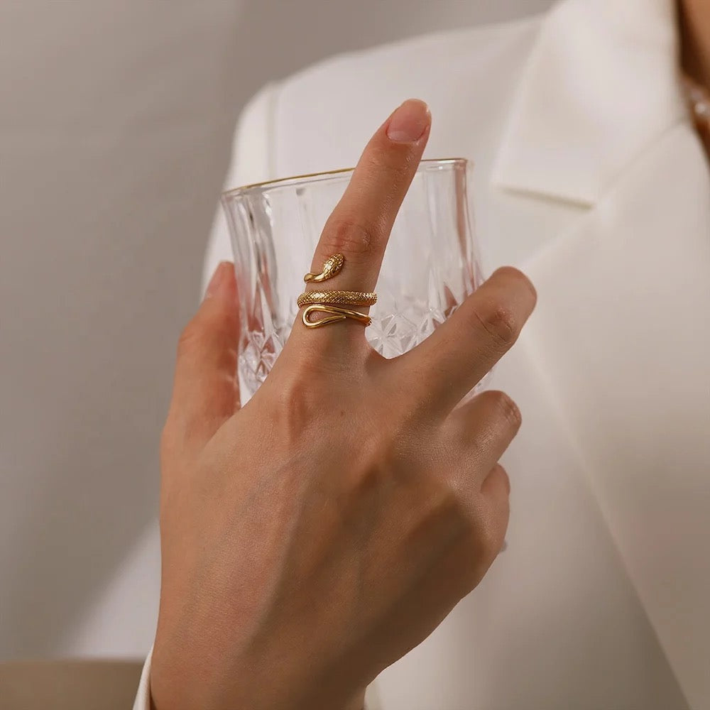 Texture snake adjustable ring