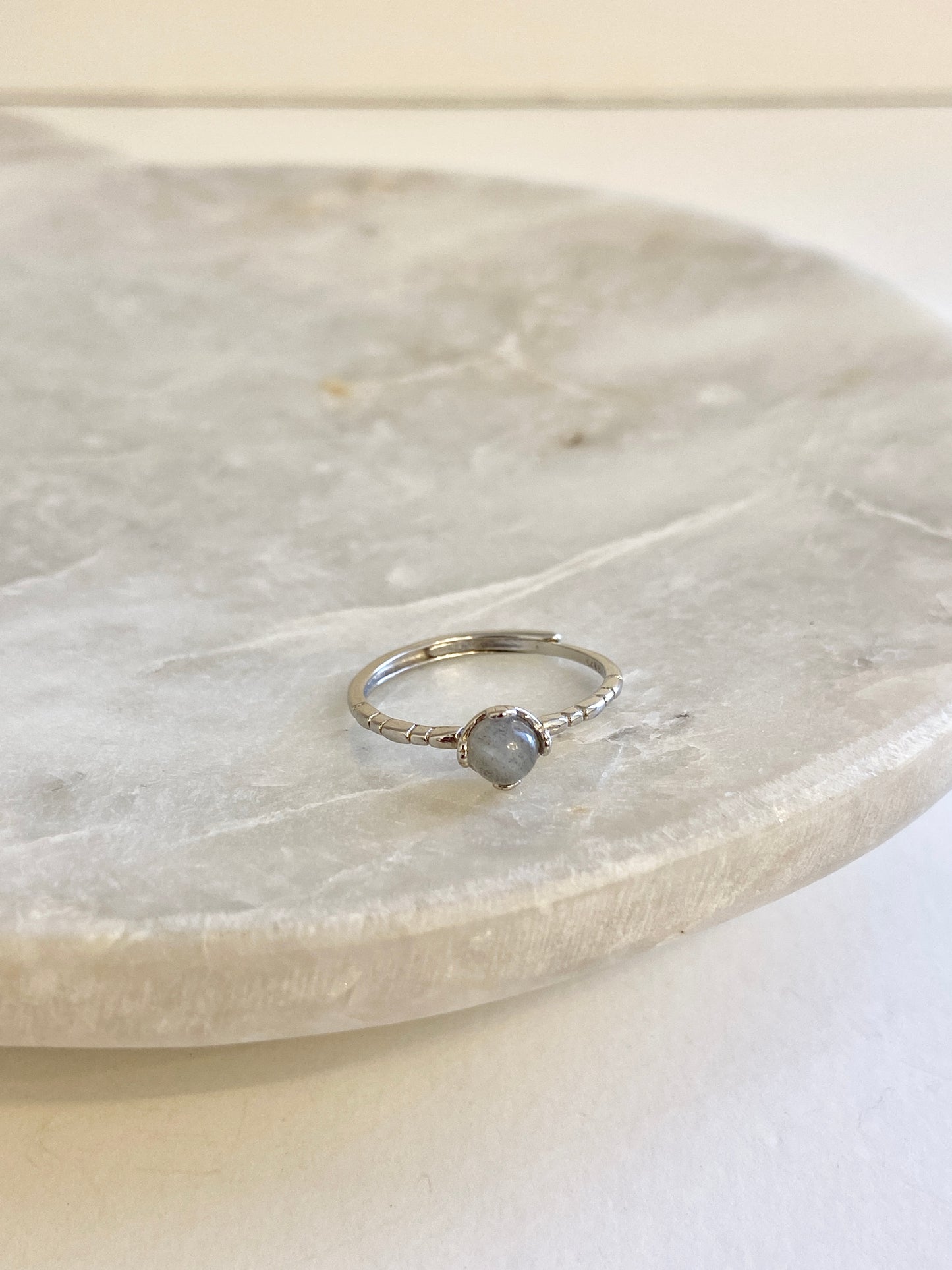 Opal adjustable ring