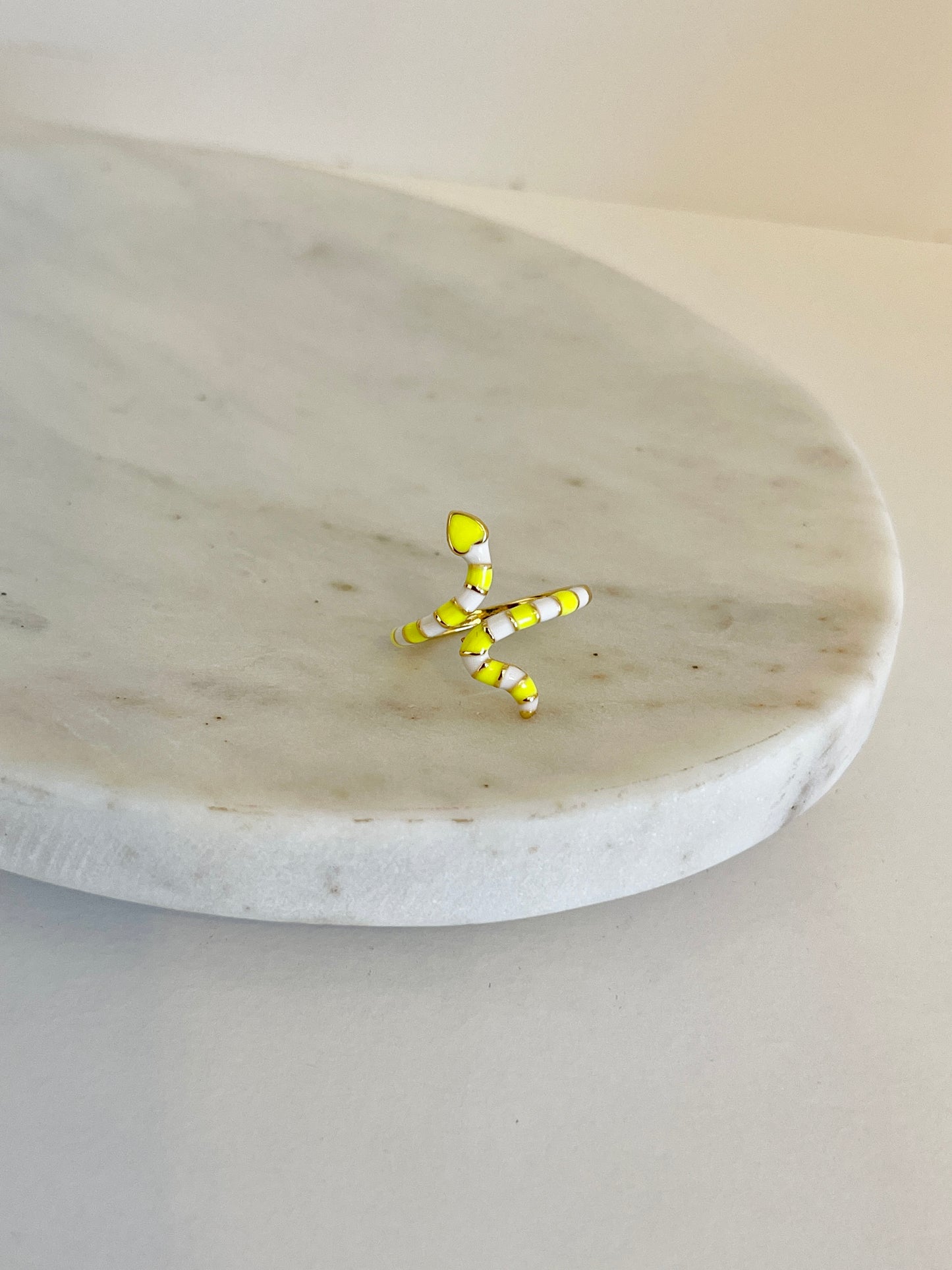 Neon snake ring