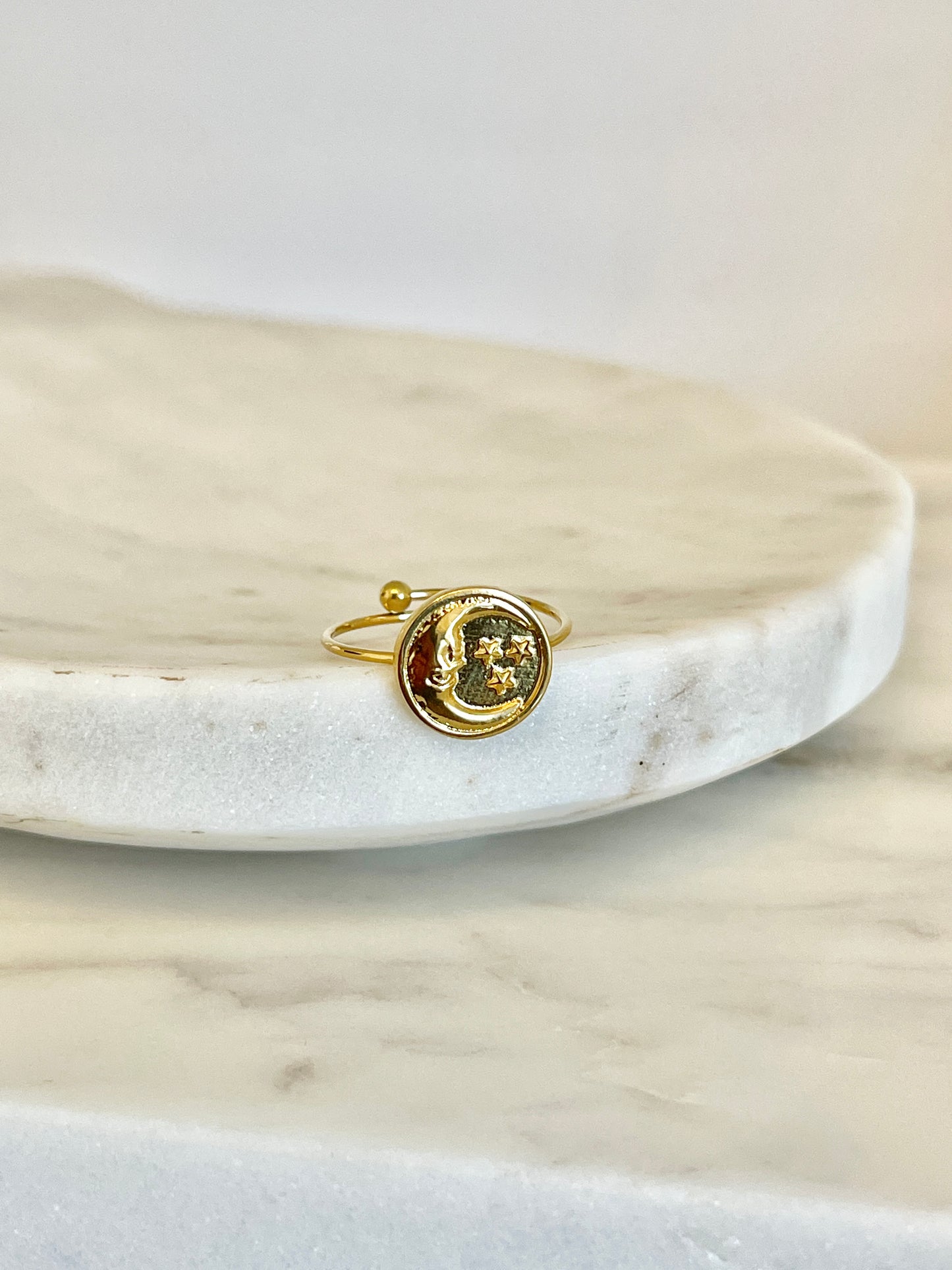 Moon adjustable ring